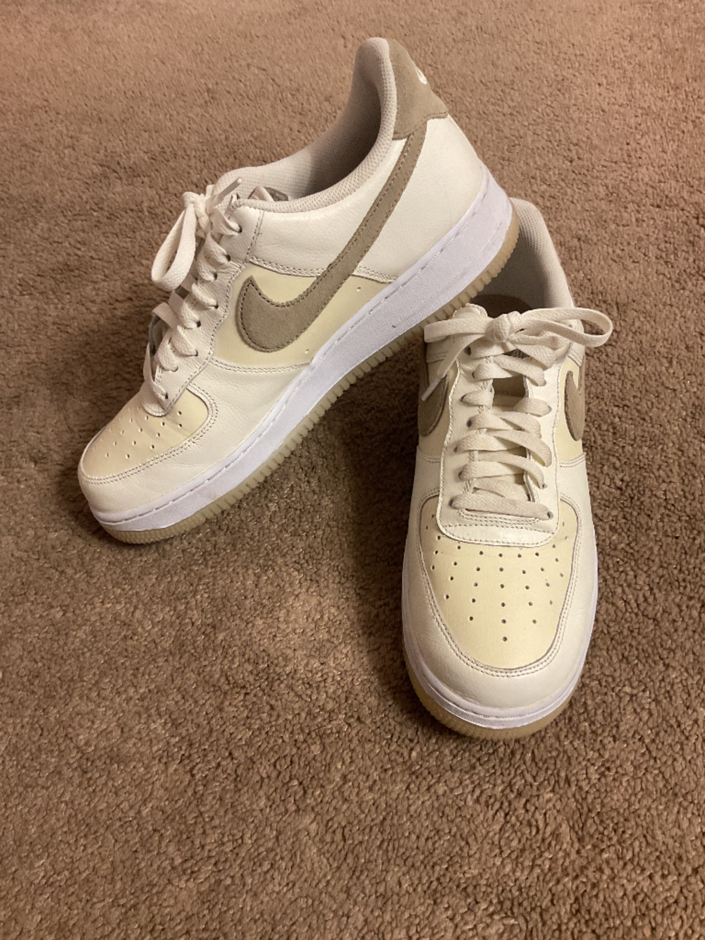 Nike Air Force 1 US size 10 cream and beige